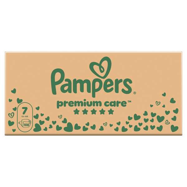 Pampers Premium Care pelenka, 7 méret,  15kg+ - 108 db
