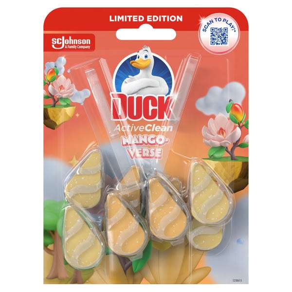 Duck Active Clean Mango-Verse WC-öblítő rúd 2 x 38,6 g - 77,2 g