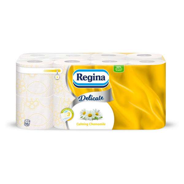 Regina Delicate Calming Chamomile toalettpapír 3 rétegű - 16 db