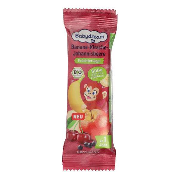 Babydream Bio gyümölcs szelet banán-cseresznye-ribizli 1 éves kortól - 100 g