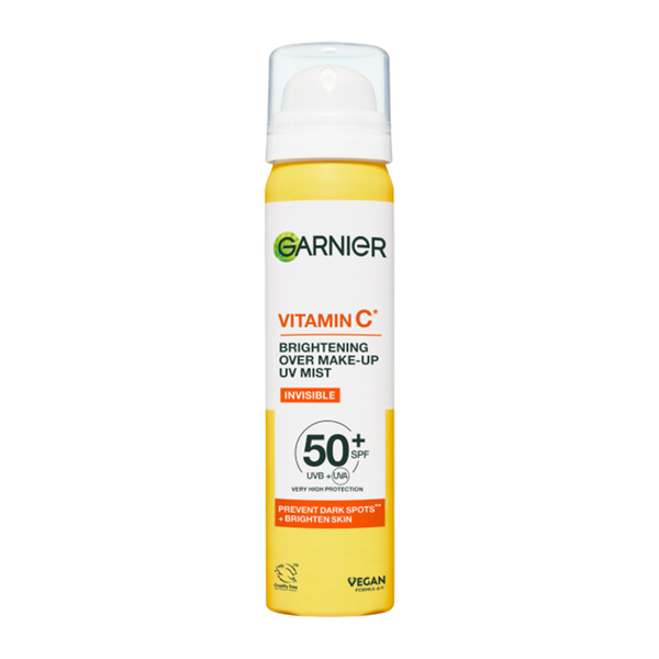 Garnier Vitamin C+ ragyogásfokozó SPF 50+ láthatatlan, smink fölé is használható arcpermet - 75ml