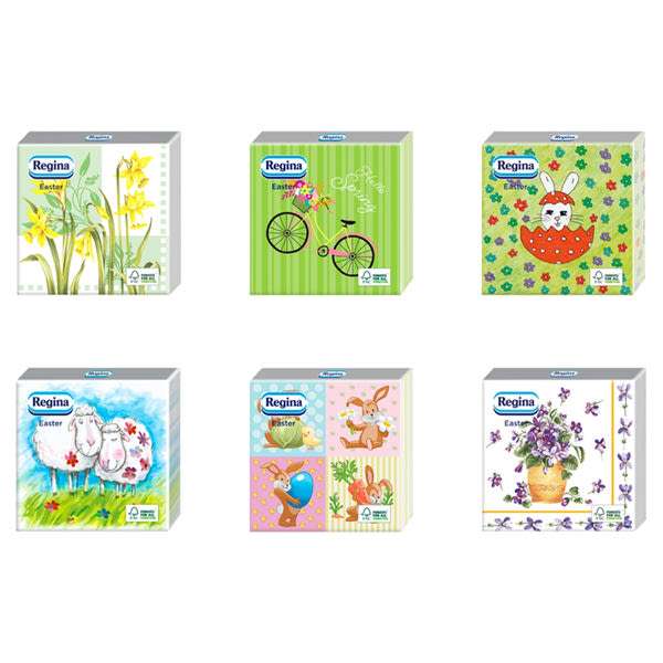 Regina Húsvéti, 3 rétegű szalvéta 33x33cm - 15 db