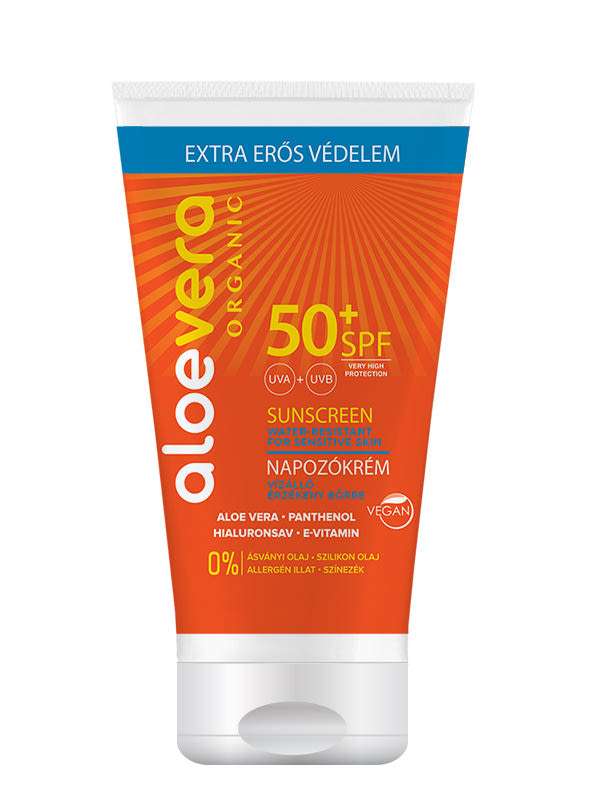Aloe Vera Organic napozó krém arcra és testre SPF50 - 150 ml