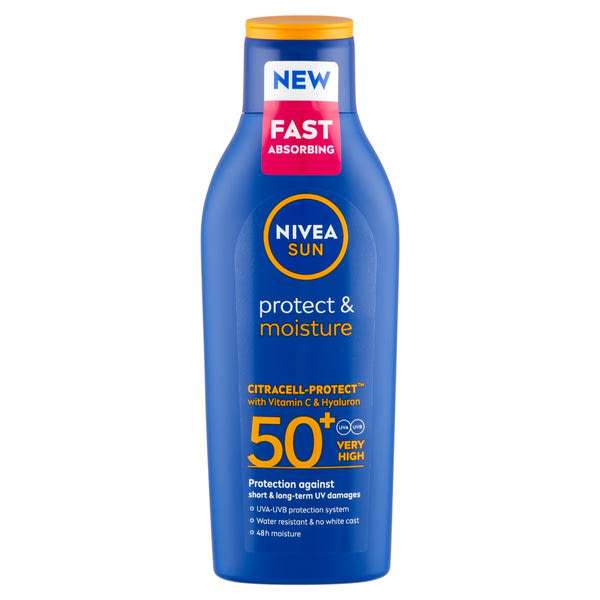 NIVEA SUN Protect & Moisture hidratáló naptej FF50+ - 200 ml