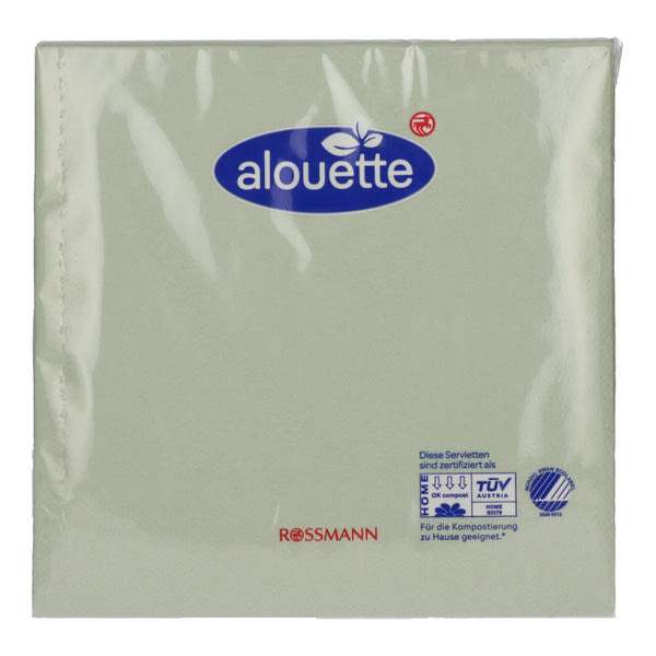 Alouette szalvéta /mentazöld 33x33 cm - 30 ml