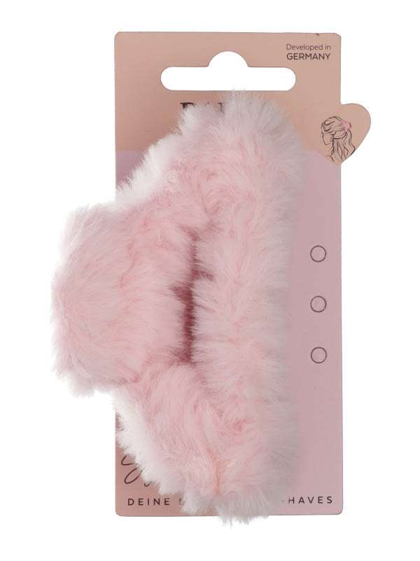 Parsa Beauty hajcsipesz műszörmével /pink - 1 db