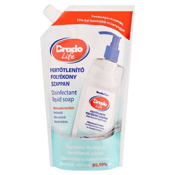 Bradolife fertőtlenítő folyékony szappan utántöltő - 500 ml