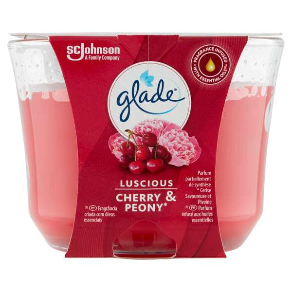 Glade Luscious Cherry & Peony óriás illatgyertya - 224 g