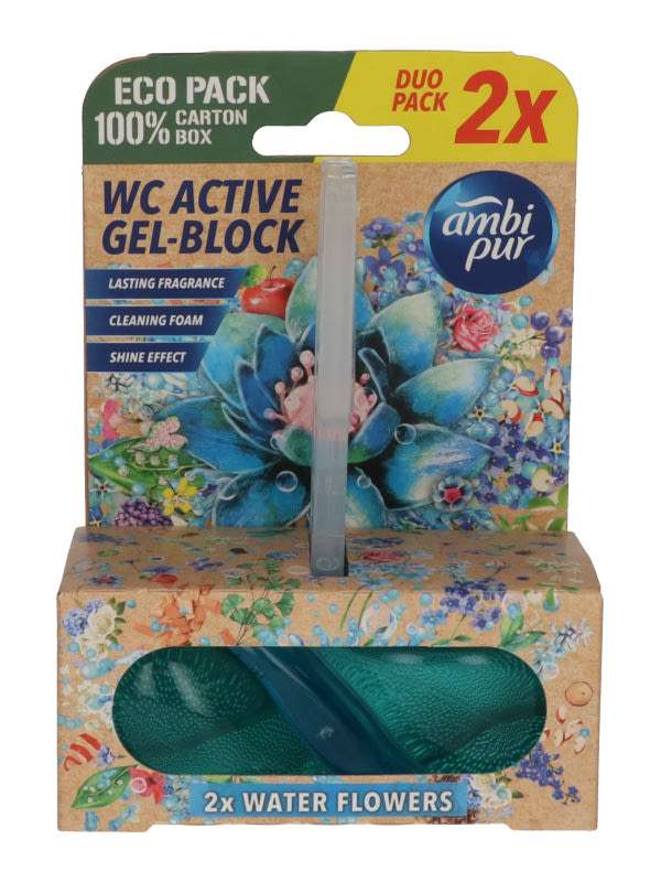 Ambi Pur Water Flower aktív WC illatosító 2x45g - 90 g