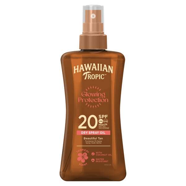 Hawaiian Tropic Glowing Protection dry spray napolaj SPF20 - 200 ml