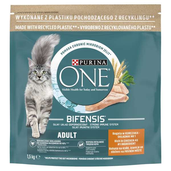 Purina One csirkében gazdag száraz macskaeledel - 1,5 kg