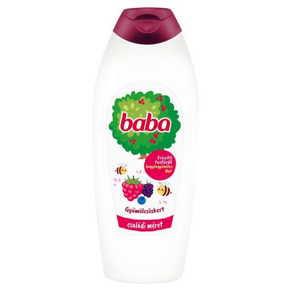 Baba Gyümölcsöskert tusfürdő bogyósgyümölcs illattal - 750 ml