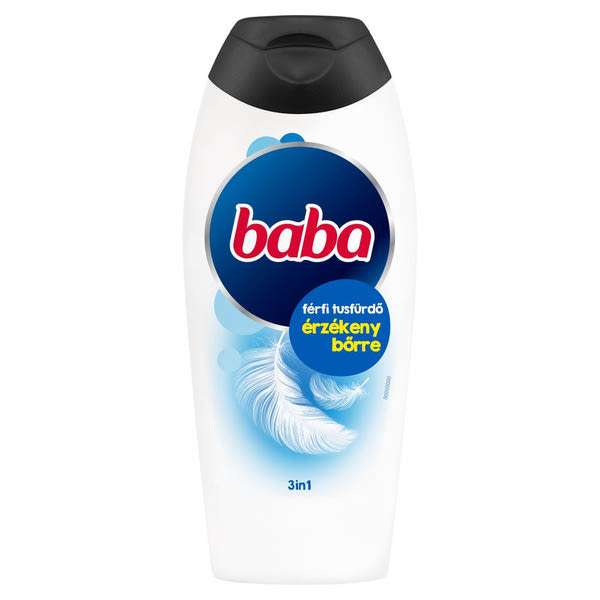 Baba 3in1 férfi tusfürdő érzékeny bőrre - 400 ml