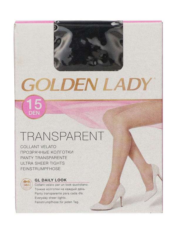 Golden Lady Transparent harisnya 15Den fekete L - 1 db
