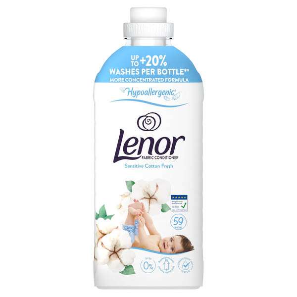 Lenor Sensitive Cotton Fresh öblítő 59 mosás - 1250 ml