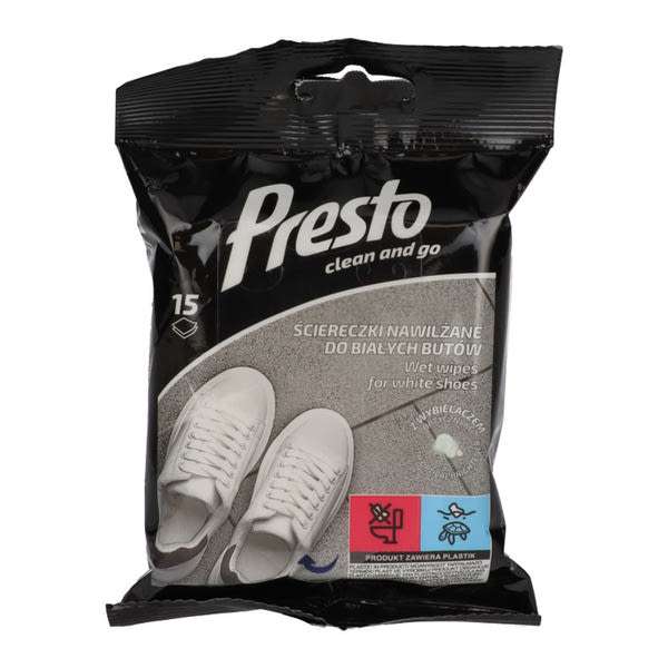 Presto nedves cipőtörlő fehér 15 db-os - 1 db