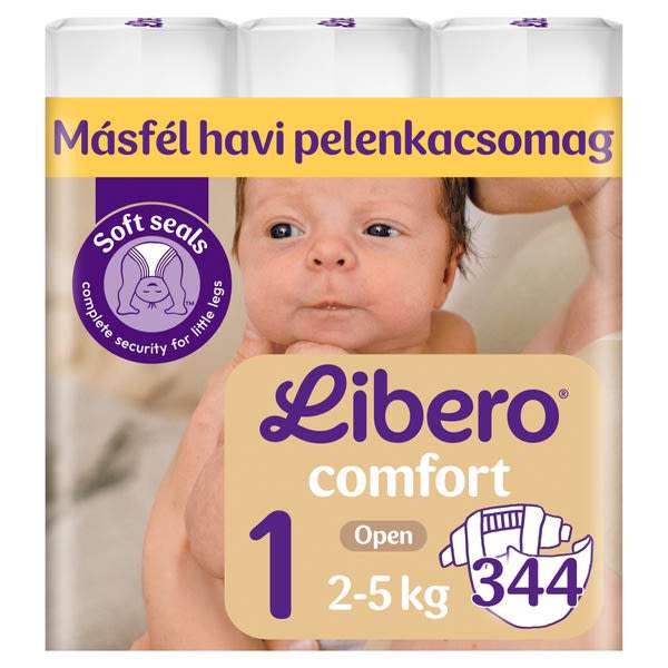 Libero Comfort nadrágpelenka, méret: 1, 2-5 kg - 344 db