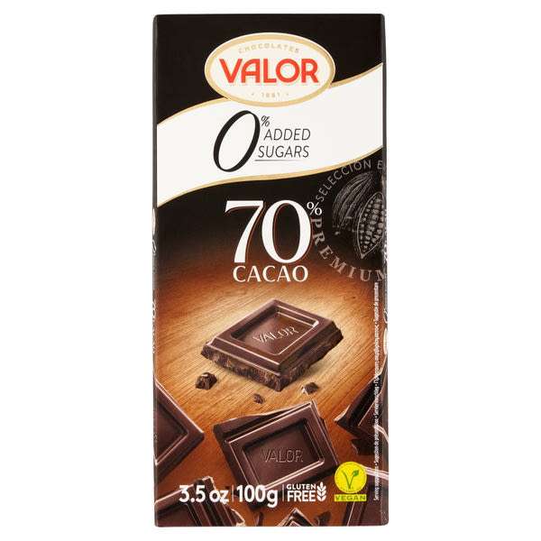 Valor étcskoládé 70% édesítőszerekkel - 100 g