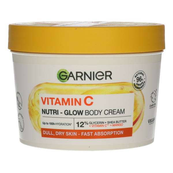 Garnier BodyFood Glow Cream mangó + C-vitamin ápoló krém - 380 ml