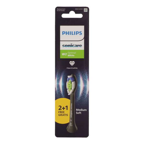 Sonicare Optimal White HX6063/88 standard fogkefefej /fekete - 3 db