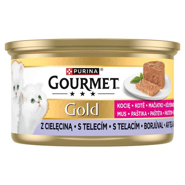 Purina Gourmet Gold Kitten pástétom borjúval nedves macskaeledel - 85 g
