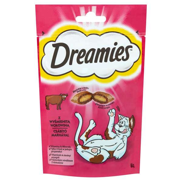 Dreamies szárazeledel macskáknak, marhával - 60 g