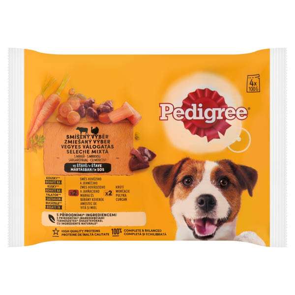 Pedigree Bonus Pack alutálas teljes értékű állateledel felnőtt kutyák számára - 4 x 100 g