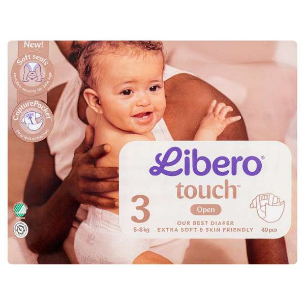 Libero Touch nadrágpelenka, méret: 3, 5-8 kg - 40 db