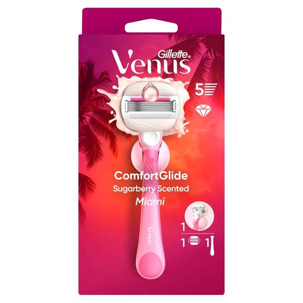 Gillette Venus ComfortGlide Miami női borotva Sugarberry illattal - 1 db