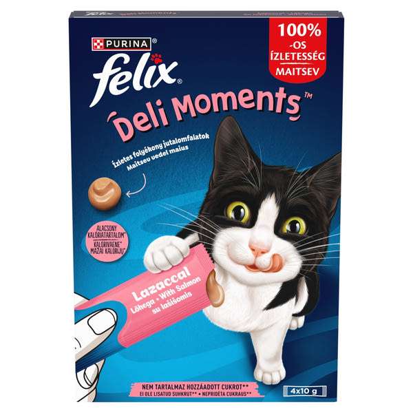 Purina Felix Deli Moments lazac macska jutalomfalat 4 x 10 g - 40 g