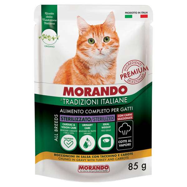 Morando állateledel macskáknak pulykával és sárgarépával - 85 g