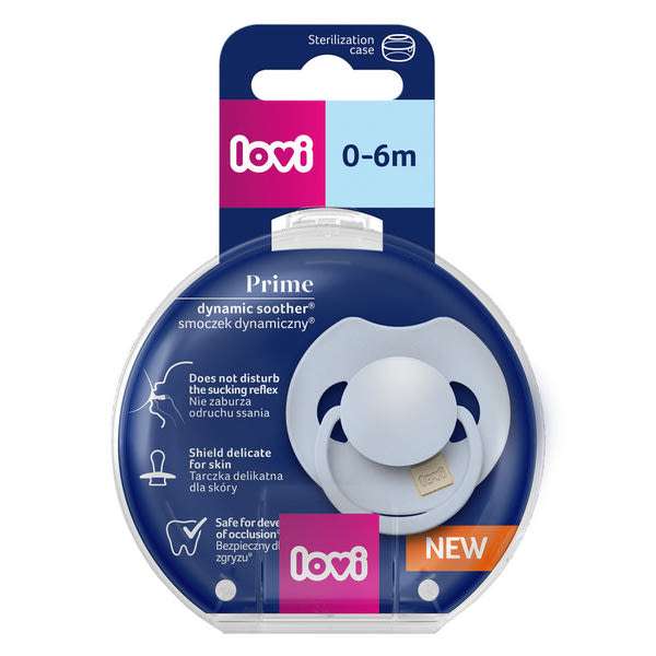 Lovi Prime dinamikus szilikon cumi 0-6 hónapos korig /kék - 1 db