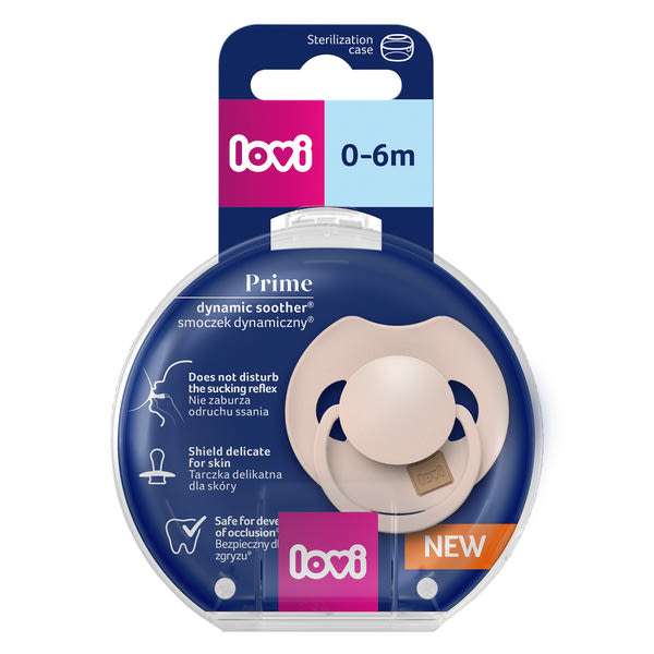 Lovi Prime dinamikus szilikon cumi 0-6 hónapos korig /natur - 1 db