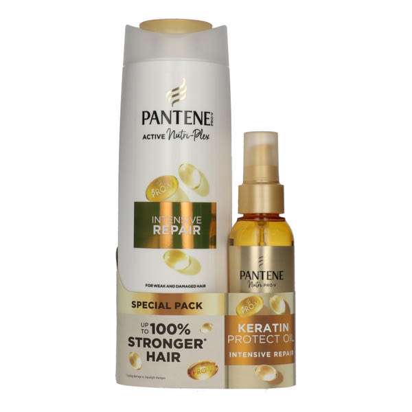 Pantene Intensive Repair sampon 400 ml és Intensive Repair Keratin Protect hajápoló olaj 100 ml - 1 db