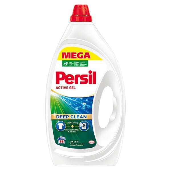 Persil Active Gel folyékony mosószer fehér és világos ruhákhoz 88 mosás - 3690 ml