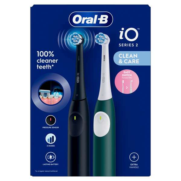 Oral-B iO 2 elektromos fogkefe /éjfekete és erdőzöld - 2 db