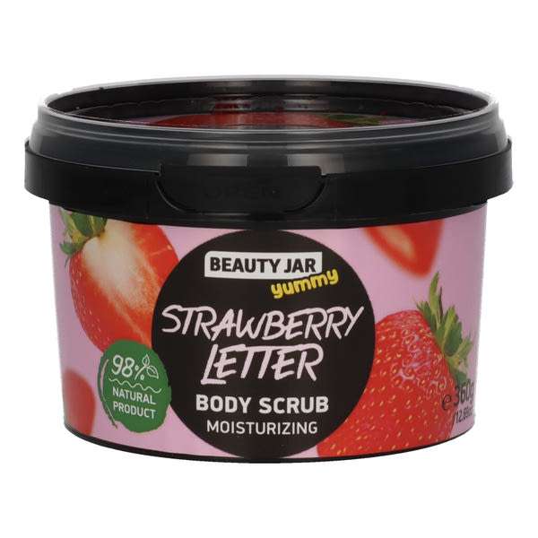 Beauty Jar Strawberry Letter hidratáló testradír - 360 ml