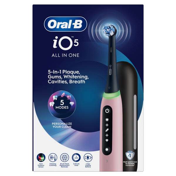 Oral-B iO 5 elektromos fogkefe /rózsaszín - 1 db