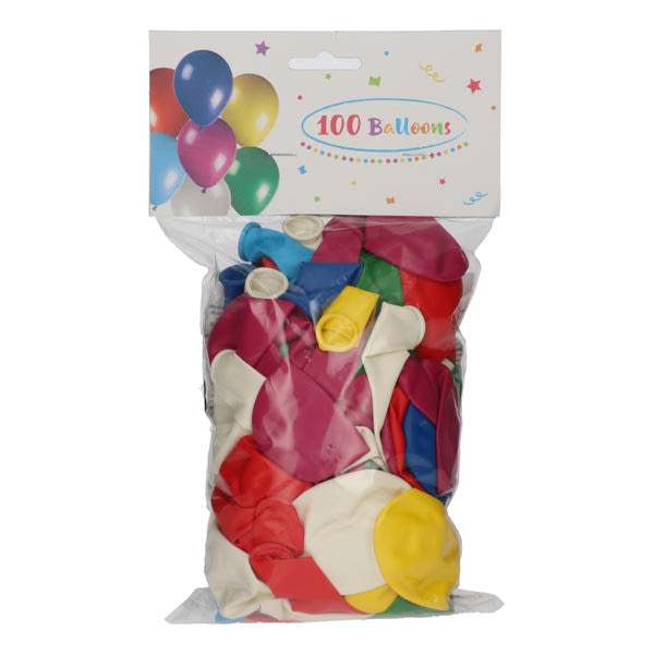 Különböző színű és formájú lufi - 100 db
