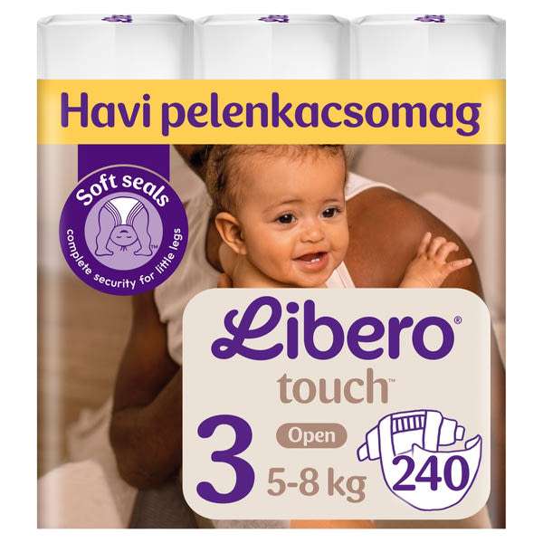 Libero Touch nadrágpelenka, méret: 3, 5-8 kg - 240 db