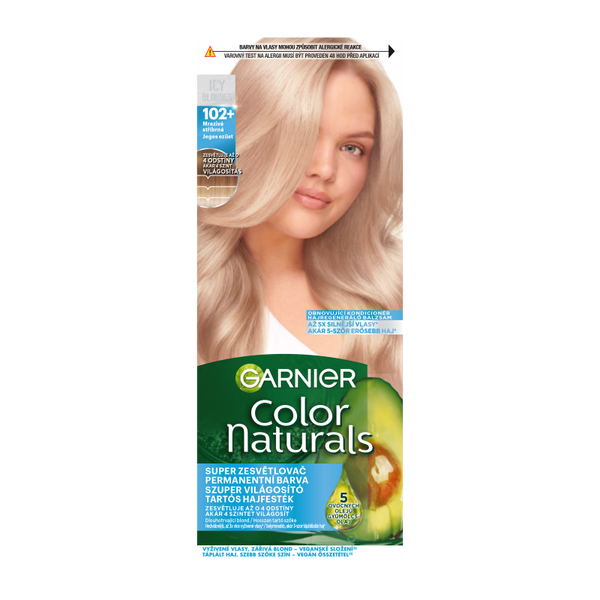 Garnier Color Naturals tartós hajfesték /102+ jeges ezüst - 1 db