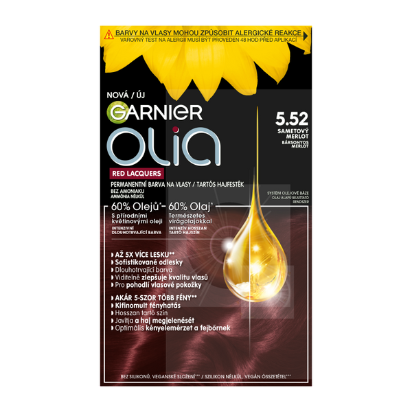 Garnier Olia tartós hajfesték /5.52 glassy merlot - 1 db