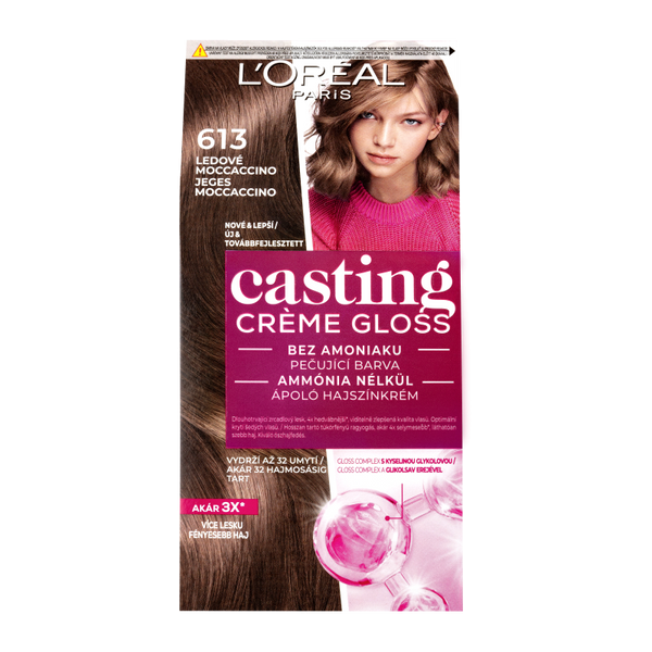 L'Oréal Paris Casting Crème Gloss ápoló hajszínkrém /613 jeges moccaccino - 1 db