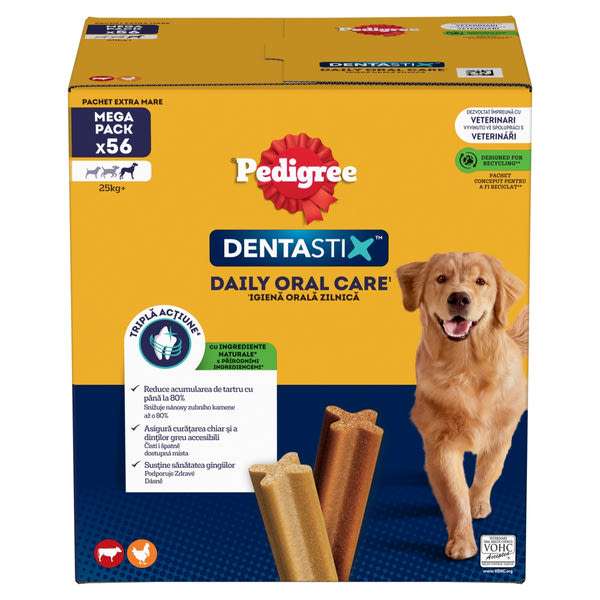 Pedigree DentaStix Daily Oral Care kiegészítő állateledel 4 hónapnál idősebb kutyáknak 8 db - 2160 g
