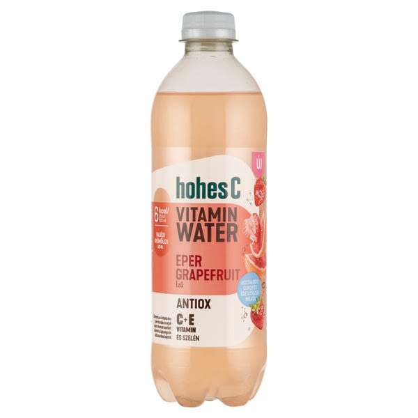 Hohes C Vitamin Water Antiox eper-grapefruit ízesítésű, gyümölcstartalmú szénsavas üdítőital - 0,5 l