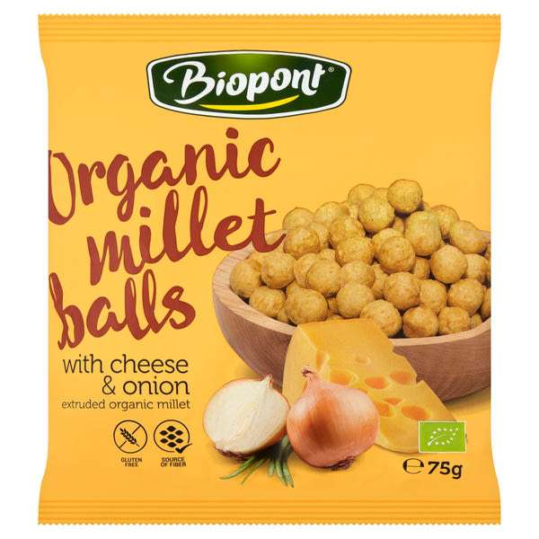Biopont Bio Extrudált kölesgolyó sajtos-hagymás ízesítéssel - 75 g