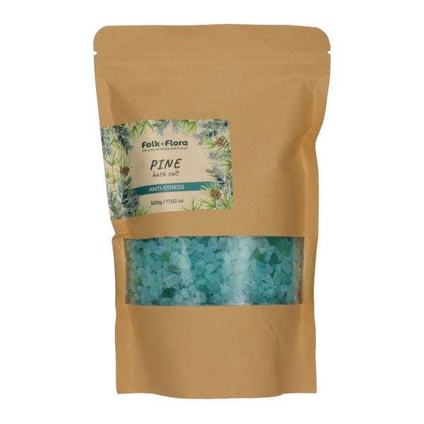 Folk&Flora stresszoldó fürdősó fenyőolajjal  - 500 g