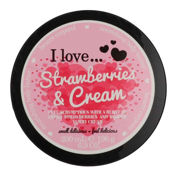 I Love tápláló testvaj eperkrémmel - 200 ml