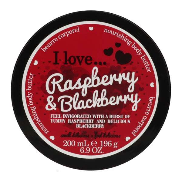 I Love tápláló testvaj málnával és szederrel - 200 ml