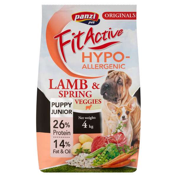 FitActive Originals Puppy&Junior Hypoallergenic szárazeledel kölyök és növendék kutyáknak báránnyal - 4 kg